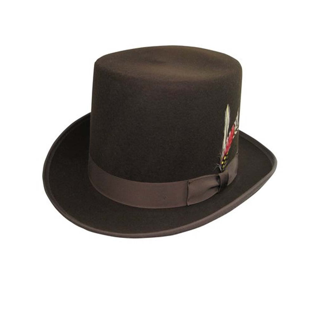 Deluxe Morfelt Top Hat in Dark Fall Brown
