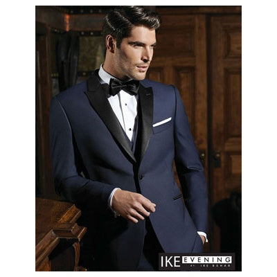 Ike Behar Midnight Blue Tuxedo with Black Lapel