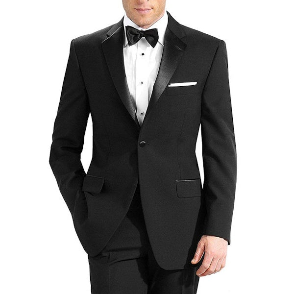 Neil Allyn One Button Black Notch Lapel Polyester Tuxedo