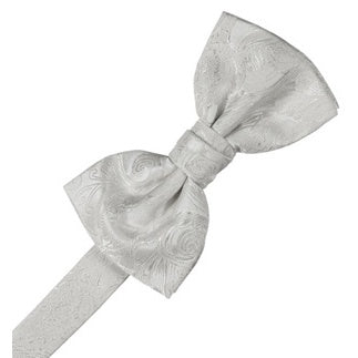 Platinum Silk Tapestry Pre-Tied Bow Tie