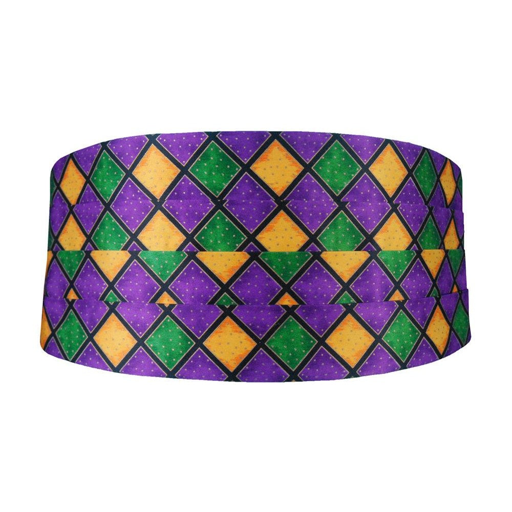 Lets Have A Party Mardi Gras Bow Tie and Cummerbund