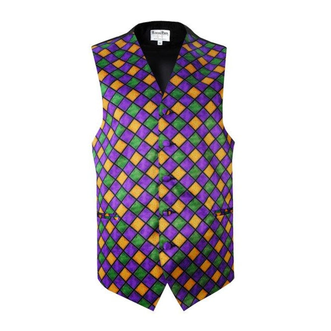 Mardi Gras We're Having a Party Novelty Tuxedo Vest