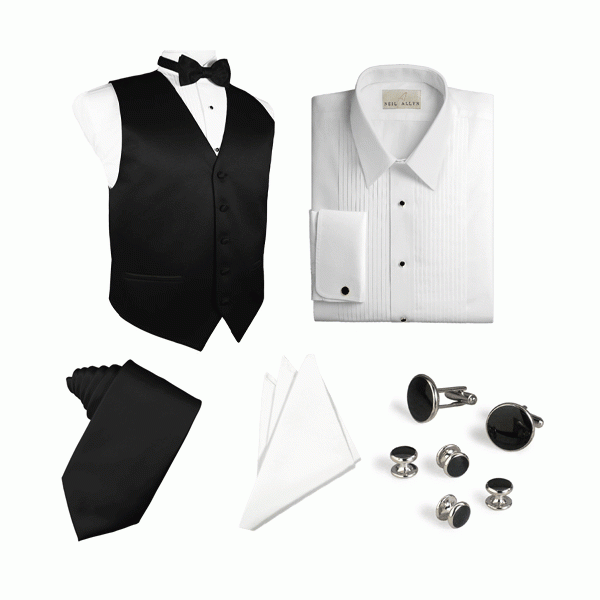 Satin Vest Tuxedo Accessory Package