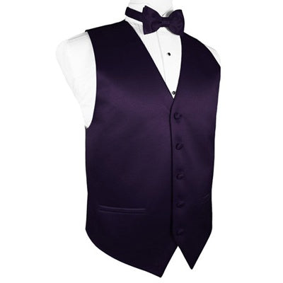 Amethyst Purple Satin Tuxedo Vest