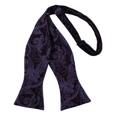 Amethyst Tapestry Paisley Self Bow Tie