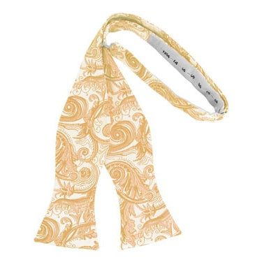 Apricot Tapestry Paisley Self Bow Tie