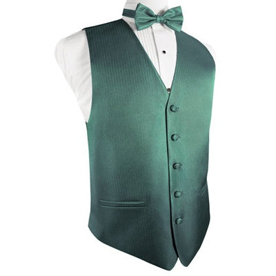 Aqua Herringbone Tuxedo Vest