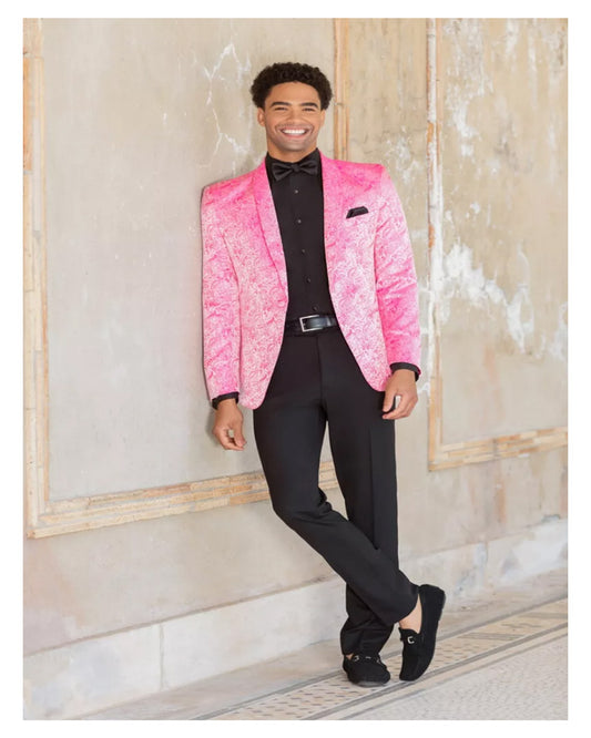 Hot Pink Aries Shawl Tuxedo Jacket by Mark of Distinction