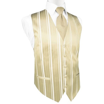 Bamboo Striped Satin Tuxedo Vest