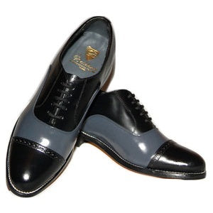 Black And Grey Cap Toe Dress Shoes