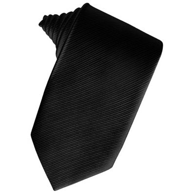 Black Faille Silk Necktie