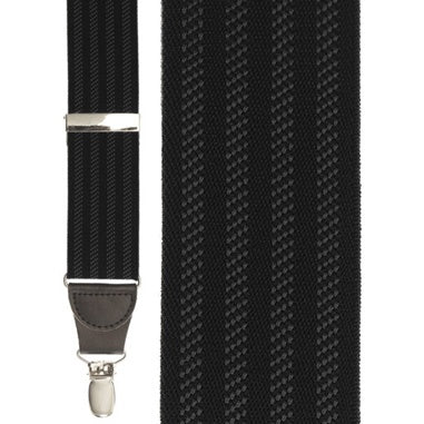 Black Four Stripe Suspenders