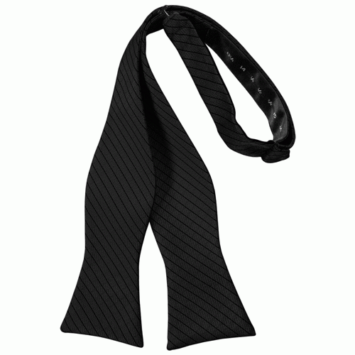 Black Palermo  Self Bow Tie