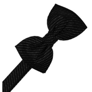 Black Venetian Pre-Tied Bow Tie