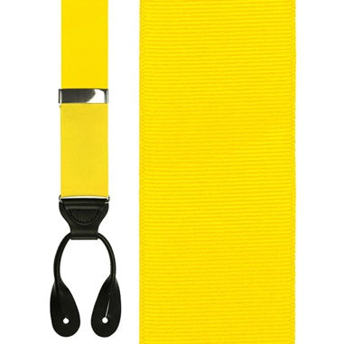 Bright Yellow Grosgraine Suspenders