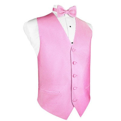 Bubblegum Grid Pattern Tuxedo Vest