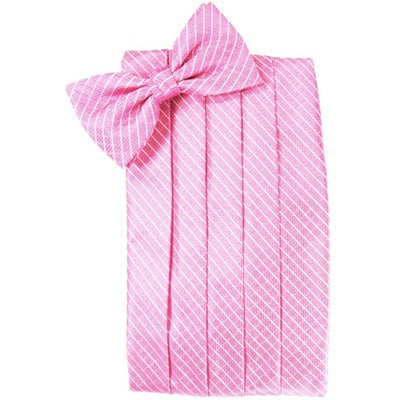 Bubblegum Pink Palermo Cummerbund and Bow Tie Set