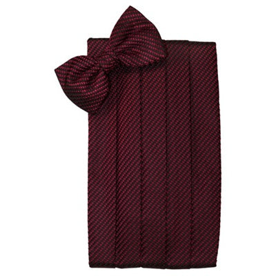 Wine Venetian Cummerbund and Bow Tie Set