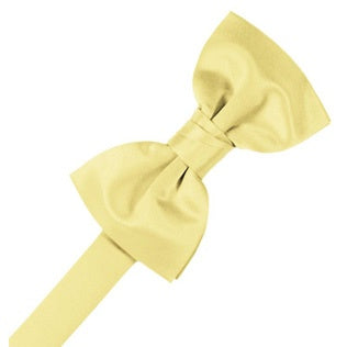 Canary Yellow Satin Pre-Tied Bow Tie