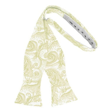 Canary Tapestry Paisley Self Bow Tie