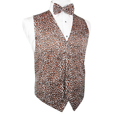 Leopard Animal Print Novelty Tuxedo Vest