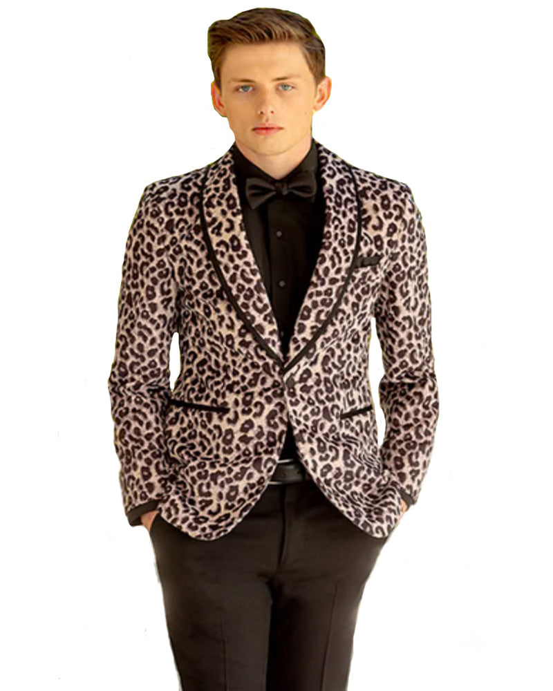 Amari Cheetah Tuxedo Jacket