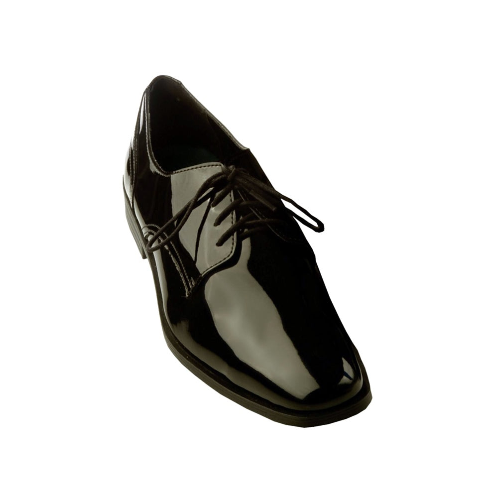 Black Lace Up Tuxedo Shoes