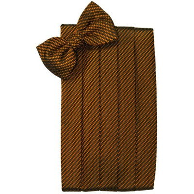 Cinnamon Brown Venetian Cummerbund and Bow Tie Set