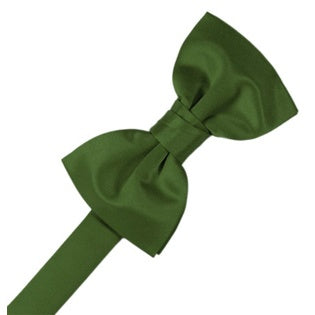 Clover Green Satin Pre-Tied Bow Tie