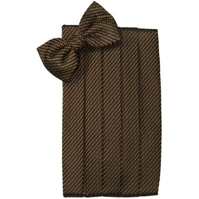 Chocolate Brown Venetian Cummerbund and Bow Tie Set