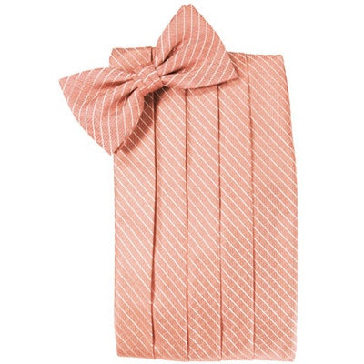 Coral Palermo Cummerbund and Bow Tie Set