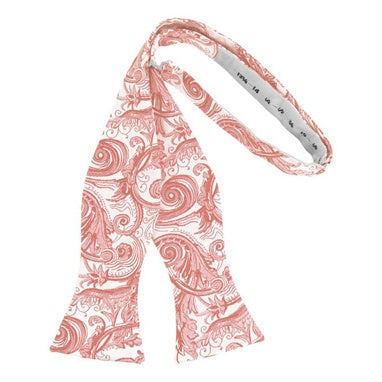 Coral Tapestry Paisley Self Bow Bow Tie