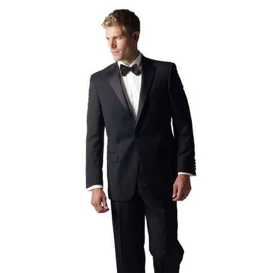 Corbin One Button Black Tuxedo with Notch Lapel