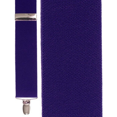 Purple Elastic Clip Suspenders