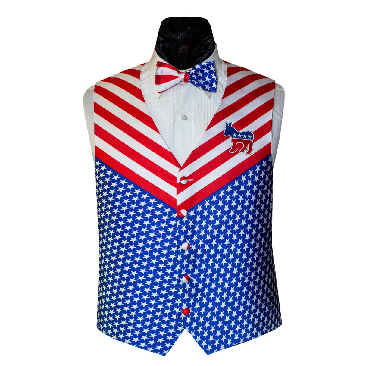 Party On Democratic Vest and Bow Tie Set