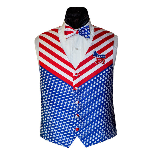 Party On Democratic Vest and Bow Tie Set