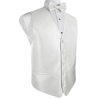 Diamond White Herringbone Tuxedo Vest