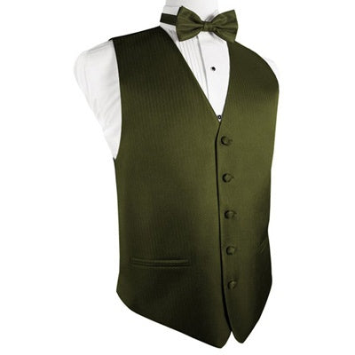 Fern Green Herringbone Tuxedo Vest