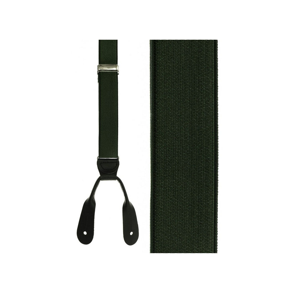 Hunter Green French Satin Suspenders