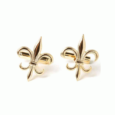 Fleur de Lis Cufflinks Gold