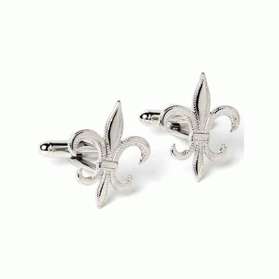 Fleur de Lis  Cufflinks Silver