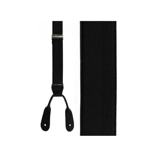 Black French Satin Suspenders