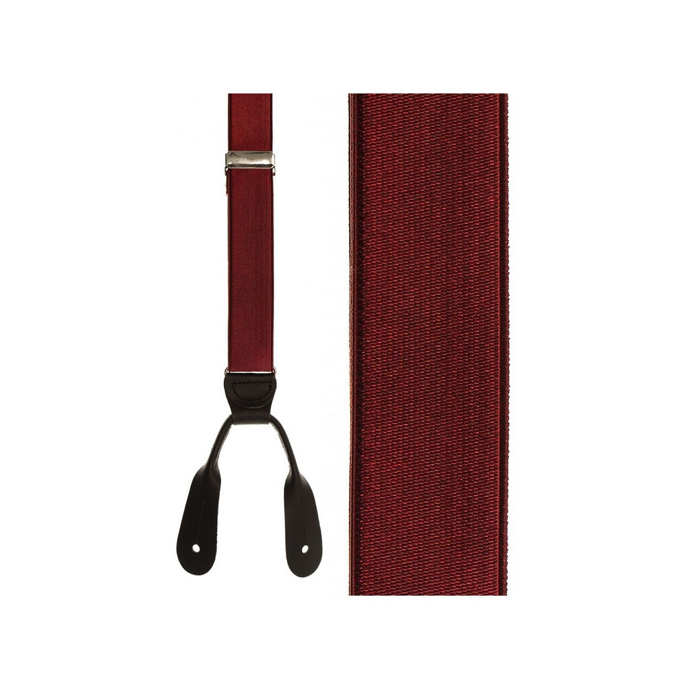 Burgundy French Satin Suspenders