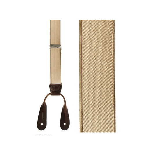 Khaki French Satin Suspenders