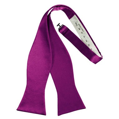 Fuchsia Satin Self Bow Tie