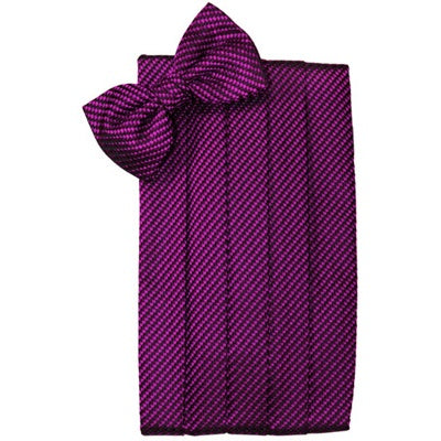 Fuchsia Venetian Cummerbund and Bow Tie Set