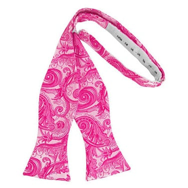 Fuchsia Tapestry Paisley Self Tie Bow Tie