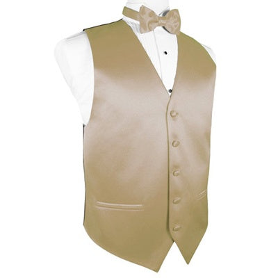 Golden Satin Tuxedo Vest