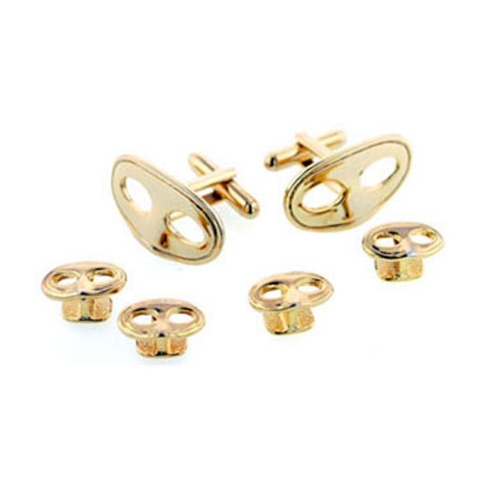 Gold Mask Mardi Gras Cufflinks and Studs