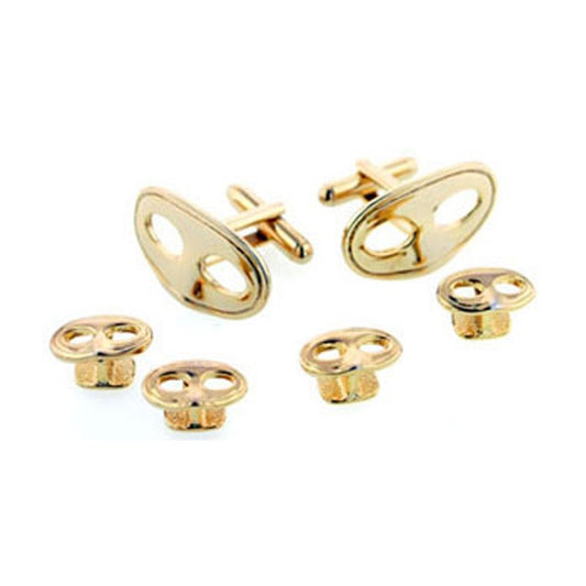 Gold Mask Mardi Gras Cufflinks and Studs